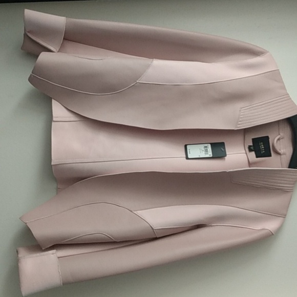 Guess open front cuffed sleeve light pink leather jacket - Picture 11 of 11